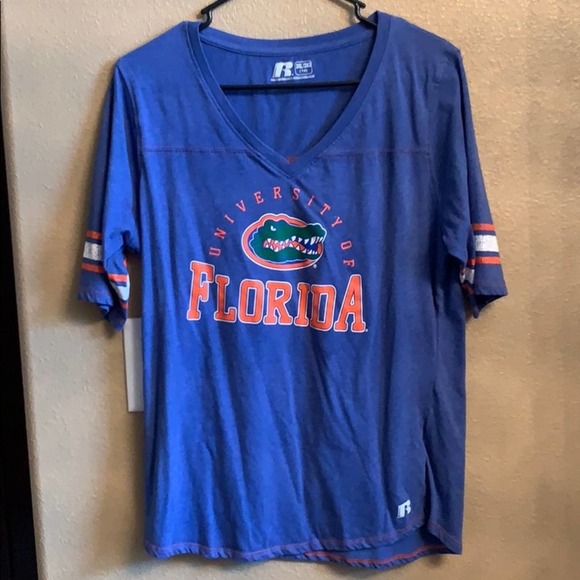 Russell Athletic Tops - FLORIDA GATORS V-Neck Shirt (2XL)